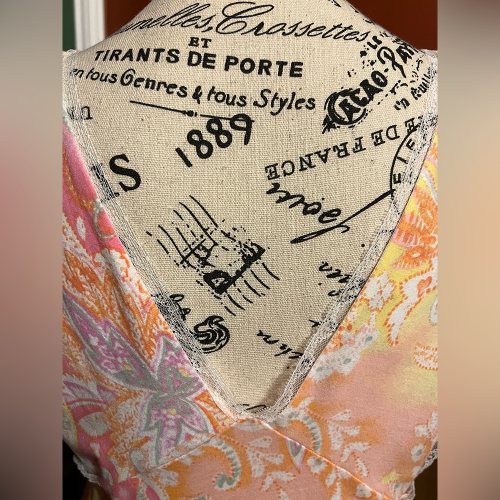 Ralph Lauren Paisley Sleeveless Nightgown Cotton Lace- Maxi Length 💕 NWOT! - Picture 9 of 13